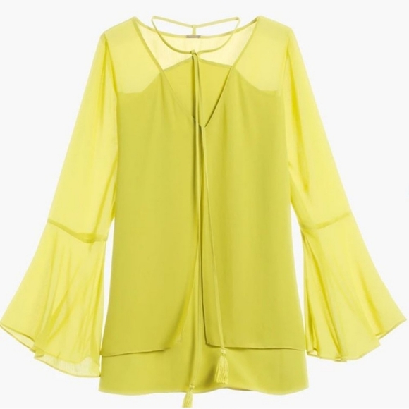 NWT Chico's Black Label Double Layer Top Size 2 - Picture 3 of 4